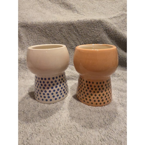 Set Opalhouse Stoneware Face Planter Vase Abstract Art Whimsical Anthropomorphic - Picture 4 of 6